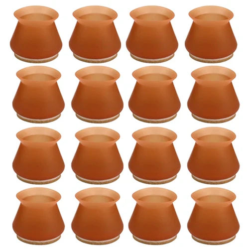 Kit com 16 Peças de Protetor de Pés de Cadeira em Silicone